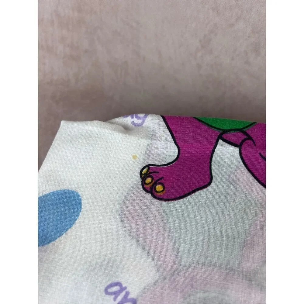 Vintage 1992 Barney Dinosaur Full Flat Sheet